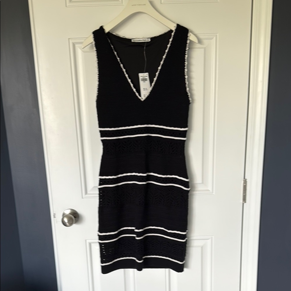 Black and White Abercrombie Crochet dress NWT